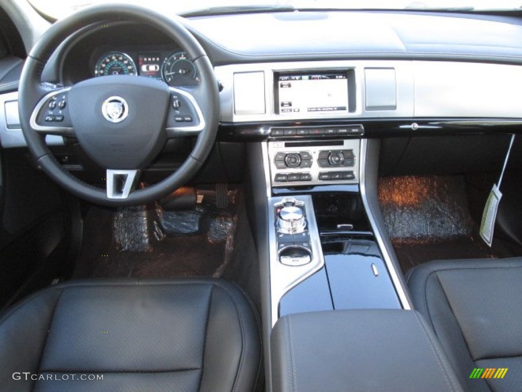 2013 Jaguar XF 3.0 AWD Warm Charcoal Dashboard Photo #87601054