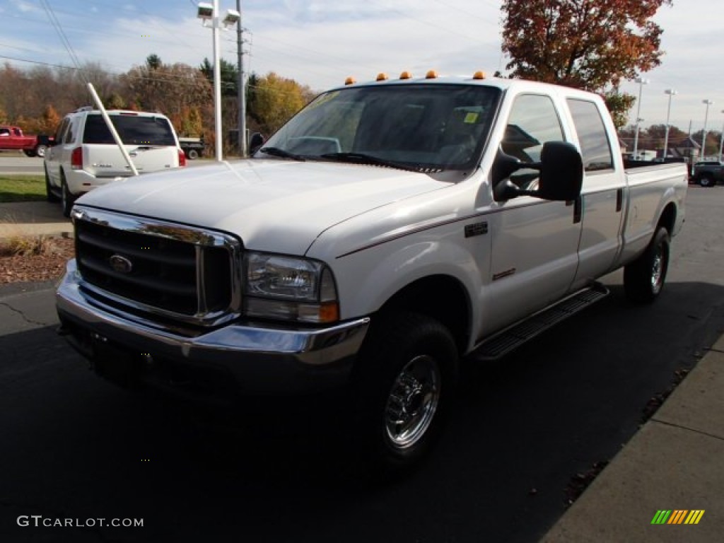 2004 F250 Super Duty XLT Crew Cab 4x4 - Oxford White / Medium Flint photo #4