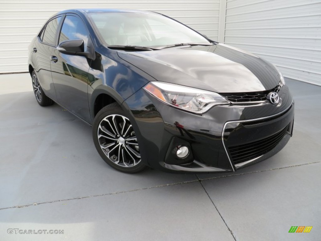2014 Corolla S - Black Sand Pearl / Steel Blue photo #2