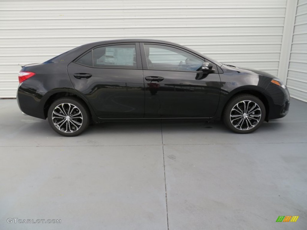 2014 Corolla S - Black Sand Pearl / Steel Blue photo #3