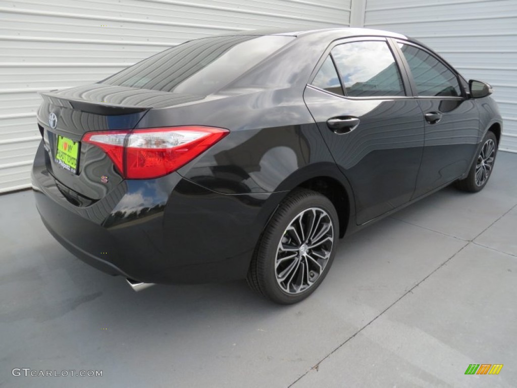 2014 Corolla S - Black Sand Pearl / Steel Blue photo #4