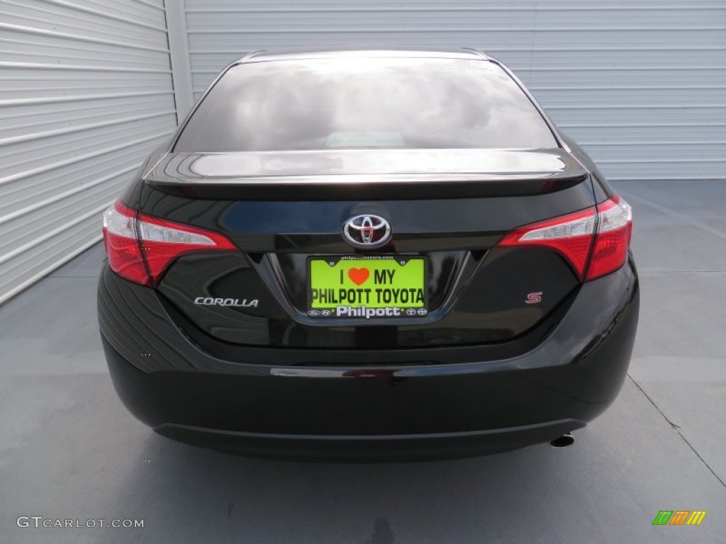 2014 Corolla S - Black Sand Pearl / Steel Blue photo #5