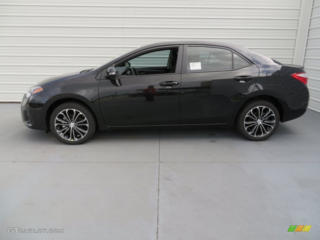 2014 Corolla S - Black Sand Pearl / Steel Blue photo #6