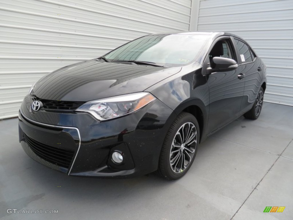 2014 Corolla S - Black Sand Pearl / Steel Blue photo #7