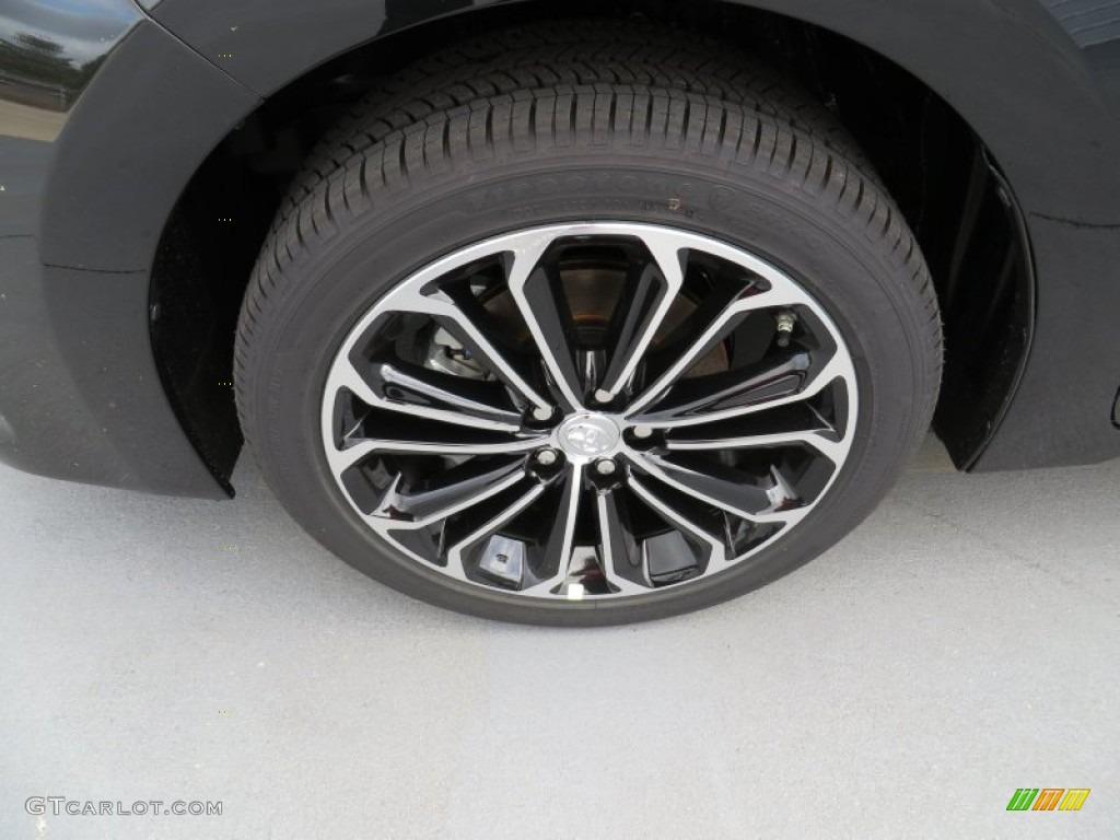 2014 Corolla S - Black Sand Pearl / Steel Blue photo #12
