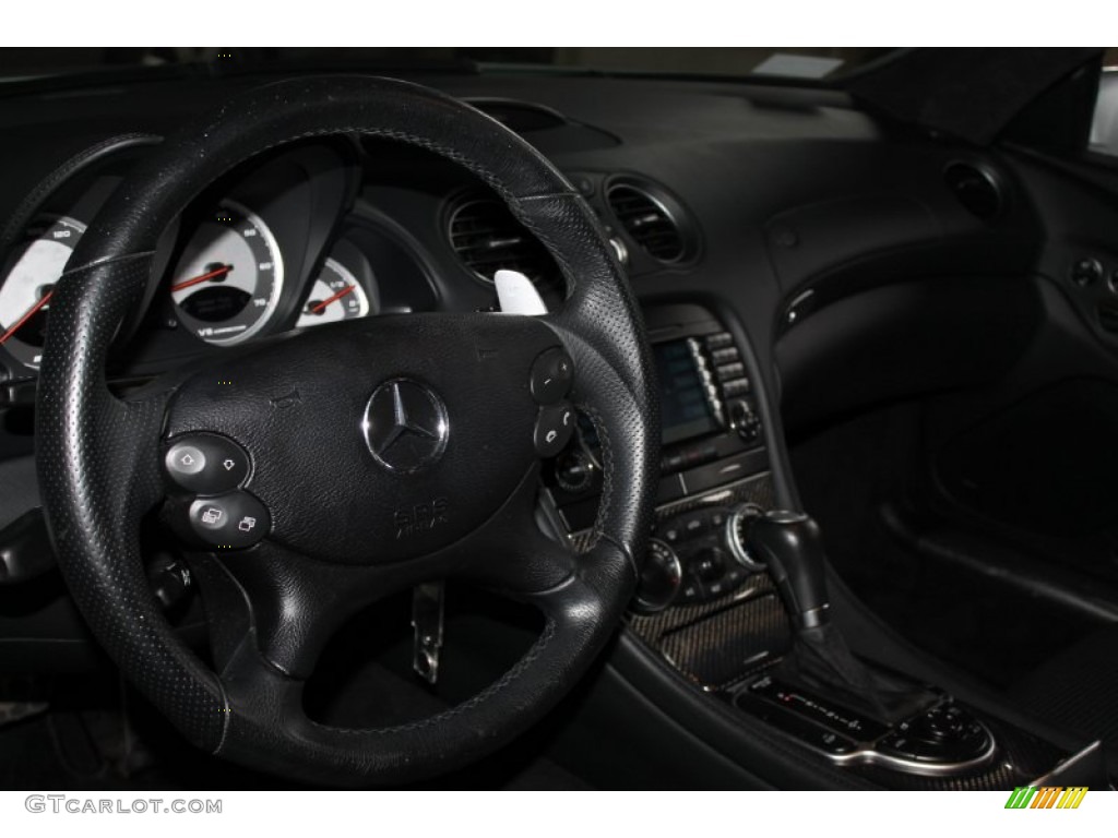 2007 SL 55 AMG Roadster - Diamond Silver Metallic / Black photo #17