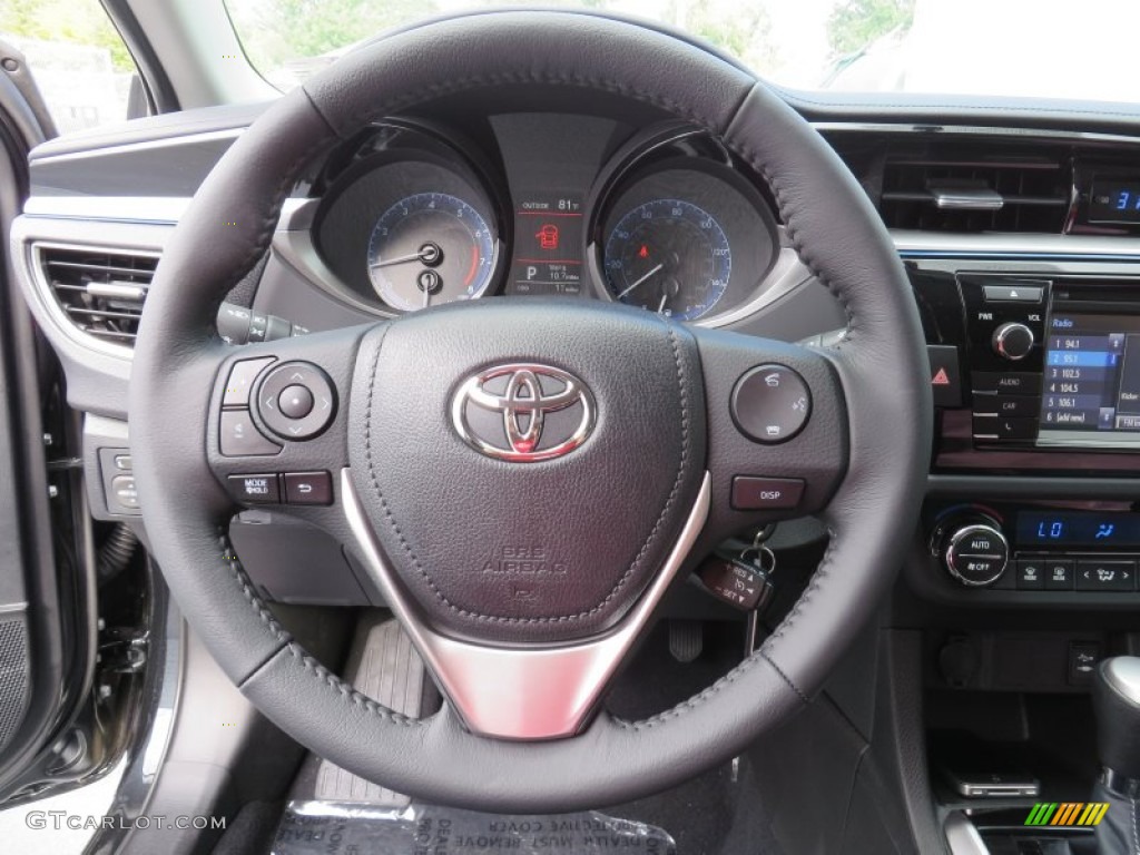 2014 Corolla S - Black Sand Pearl / Steel Blue photo #32