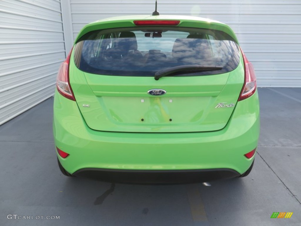2014 Fiesta SE Hatchback - Green Envy / Charcoal Black photo #5