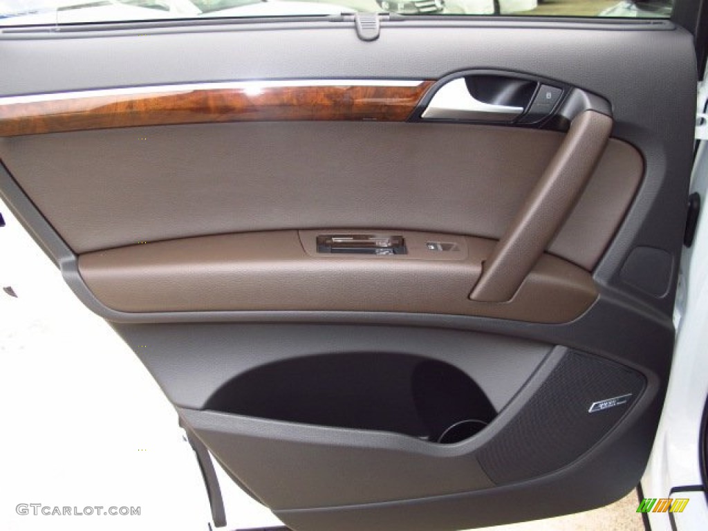 2014 Audi Q7 3.0 TFSI quattro S Line Package Espresso Door Panel Photo #87607804