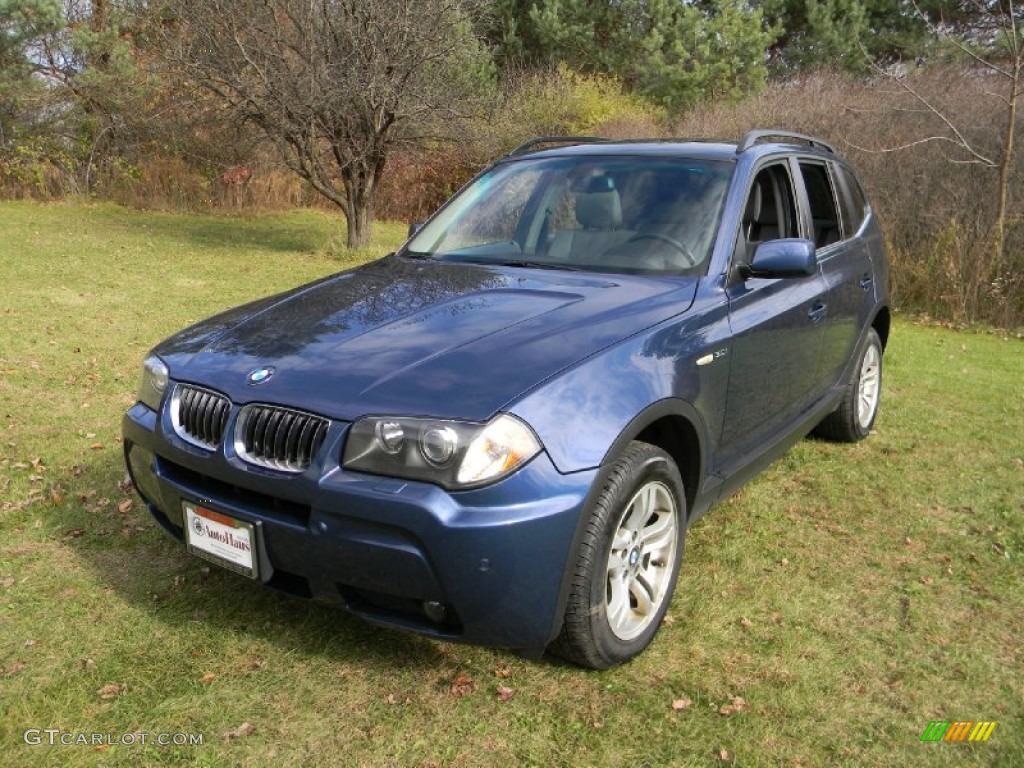 2006 X3 3.0i - Mystic Blue Metallic / Grey photo #1