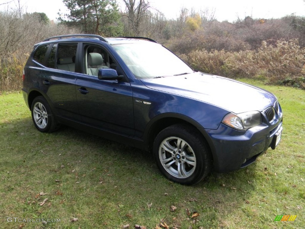 2006 X3 3.0i - Mystic Blue Metallic / Grey photo #8