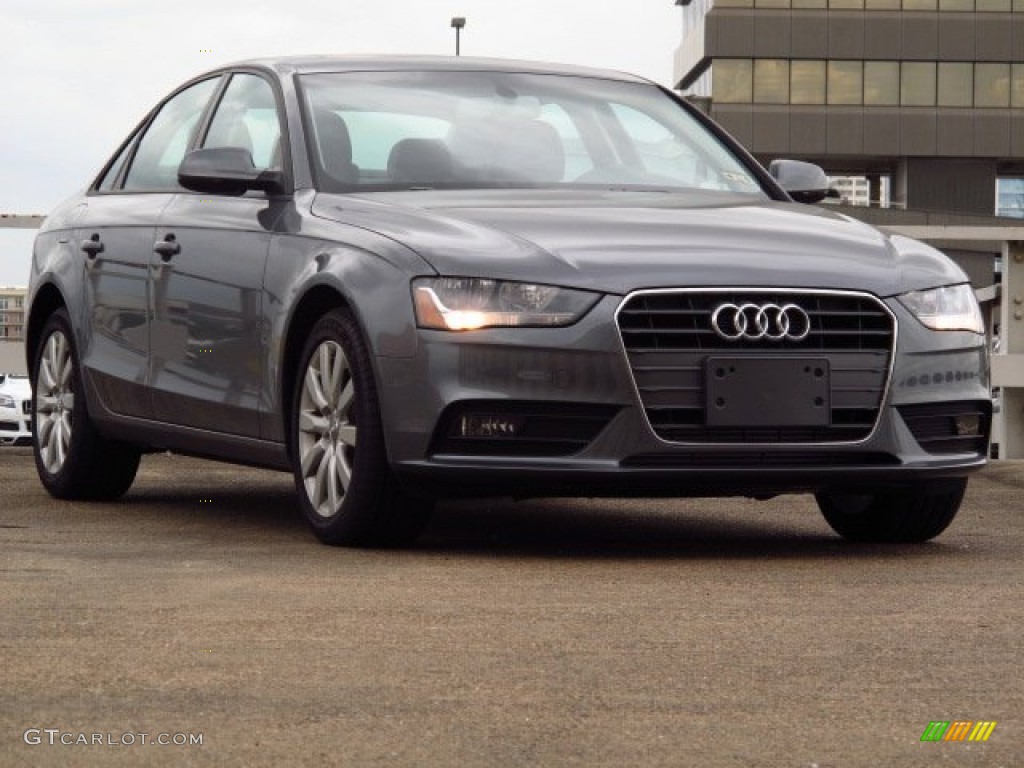 2014 A4 2.0T Sedan - Monsoon Grey Metallic / Black photo #1