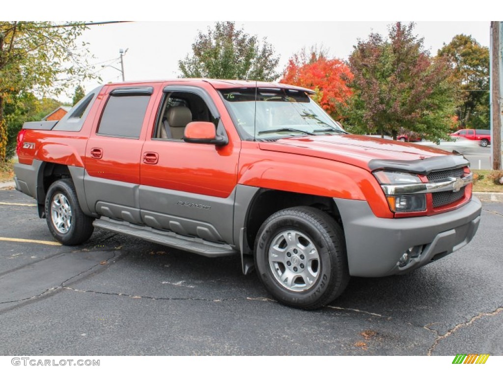 2002 Avalanche Z71 4x4 - Sunset Orange Metallic / Medium Neutral photo #8