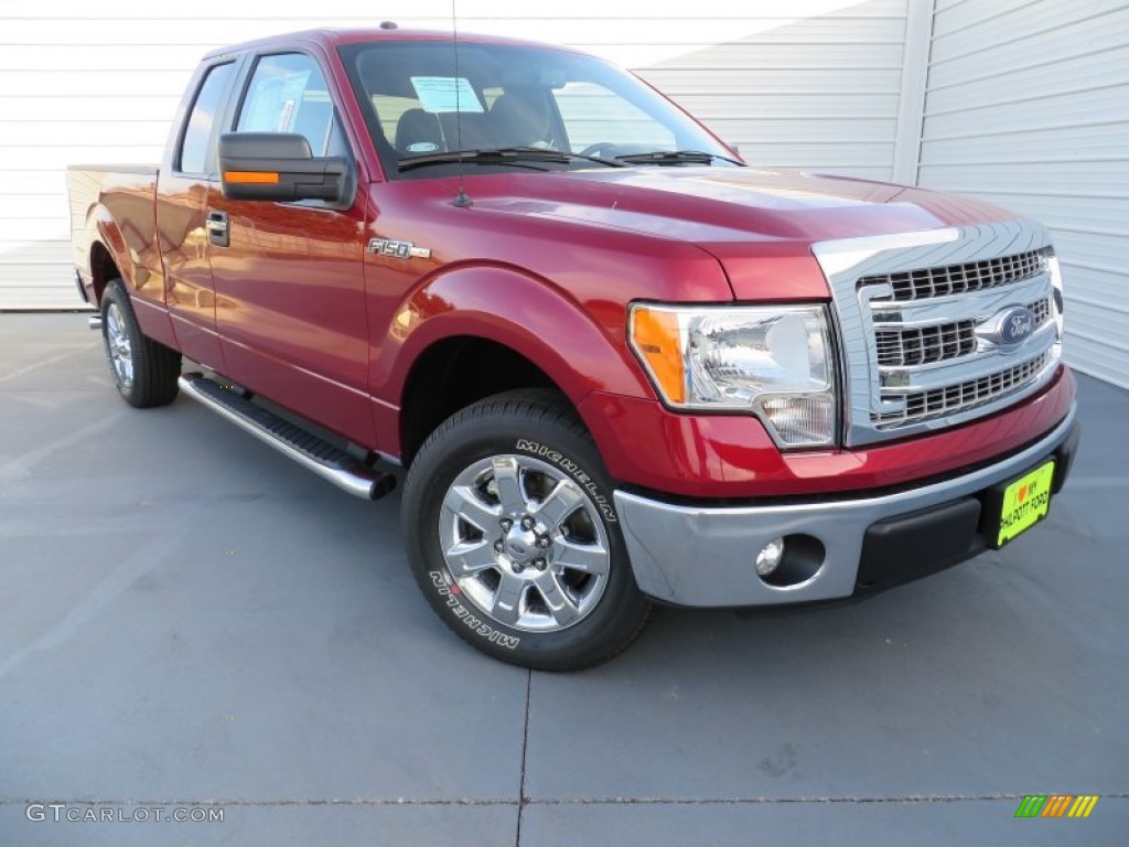 2013 F150 XLT SuperCab - Ruby Red Metallic / Steel Gray photo #1