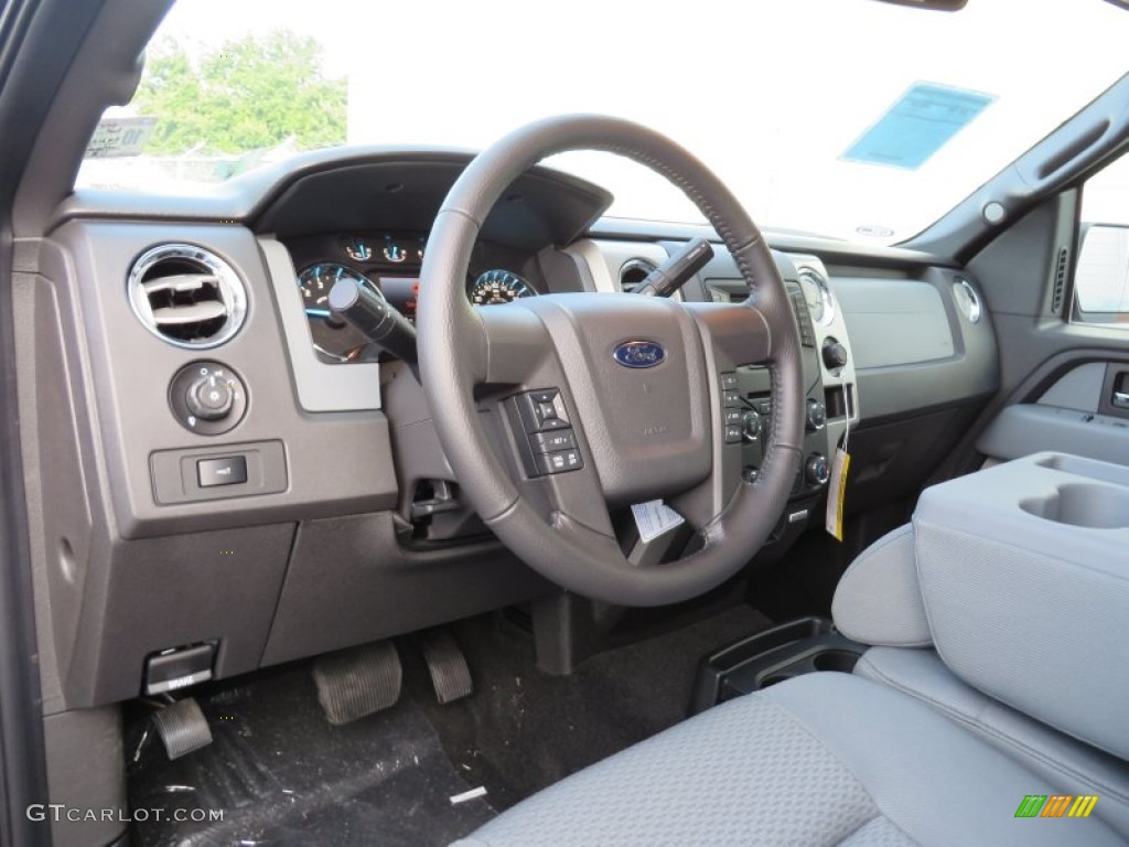 2013 F150 XLT SuperCab - Ruby Red Metallic / Steel Gray photo #29