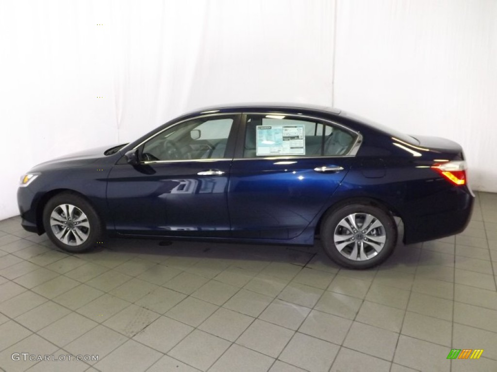 2014 Accord LX Sedan - Obsidian Blue Pearl / Gray photo #8