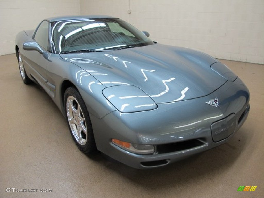 2003 Corvette Coupe - Medium Spiral Gray Metallic / Black photo #1