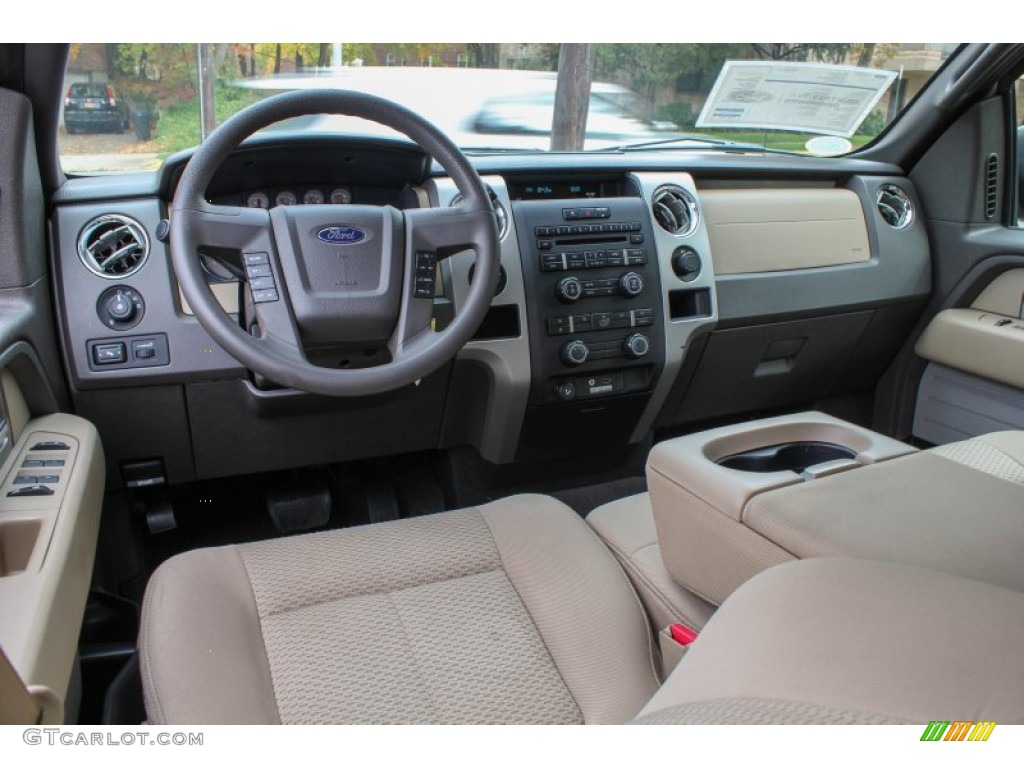Camel/Tan Interior 2009 Ford F150 XLT SuperCrew 4x4 Photo #87613255