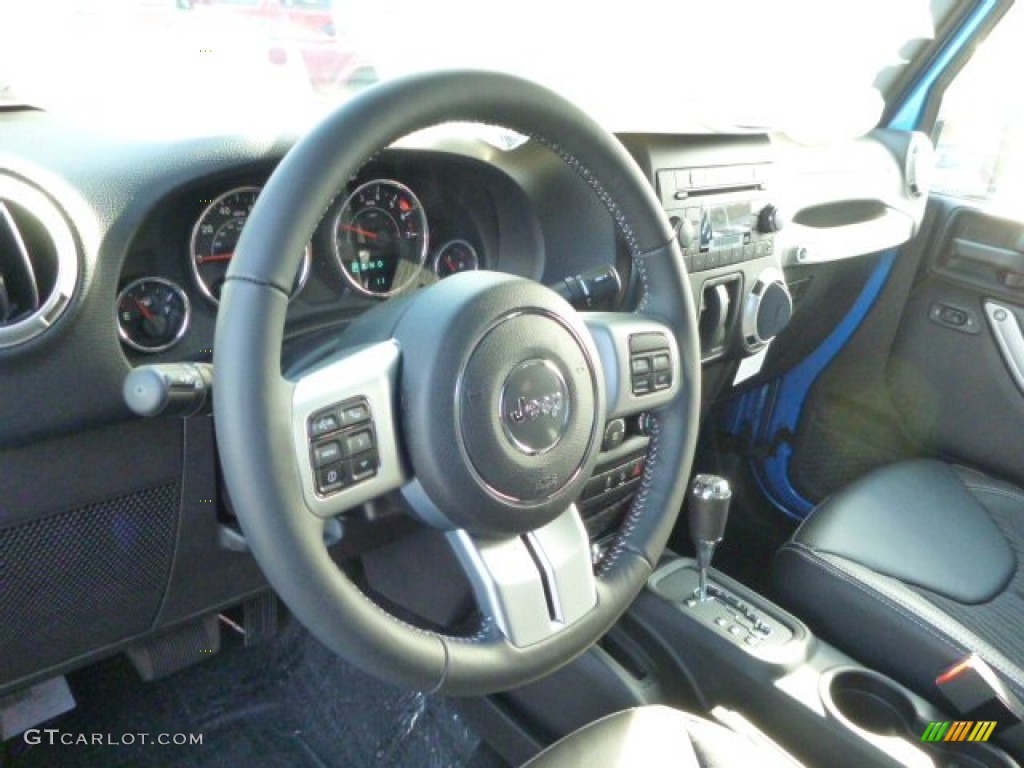 2014 Jeep Wrangler Freedom Edition 4x4 Black Steering Wheel Photo #87613903