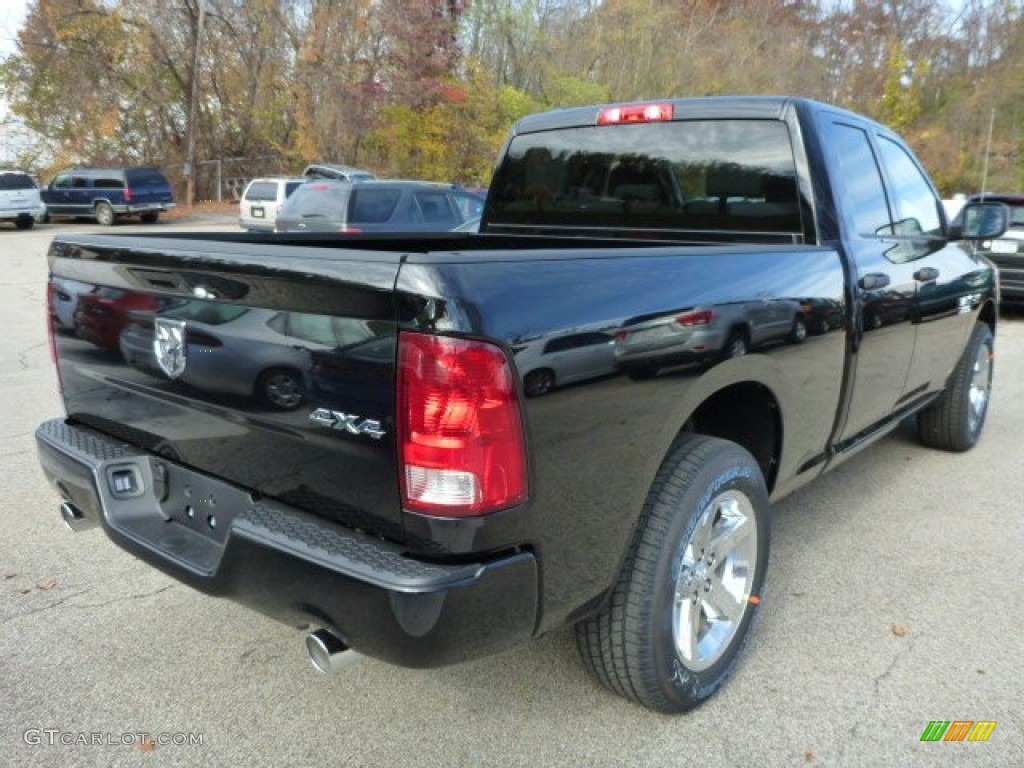 2014 1500 Express Quad Cab 4x4 - Black / Black/Diesel Gray photo #5