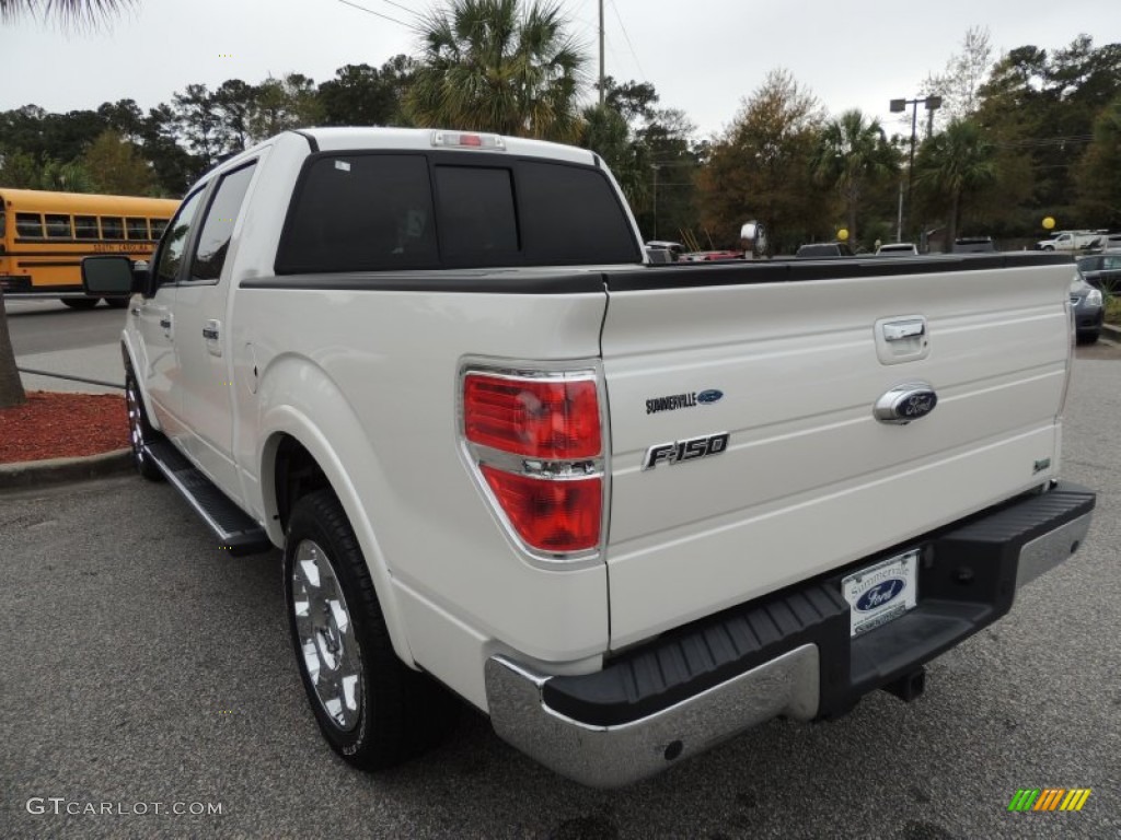 2010 F150 Lariat SuperCrew - White Platinum Metallic Tri Coat / Tan photo #18
