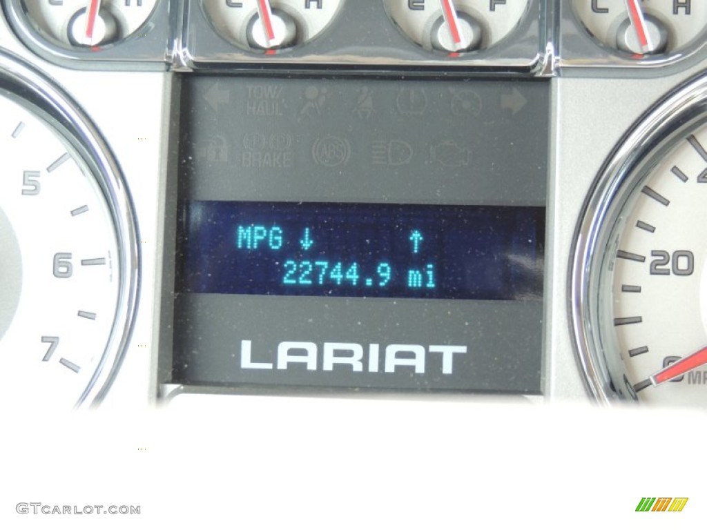 2010 F150 Lariat SuperCrew - White Platinum Metallic Tri Coat / Tan photo #27