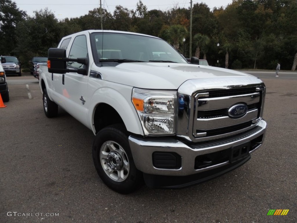 2013 F250 Super Duty XLT Crew Cab 4x4 - Oxford White / Steel photo #1