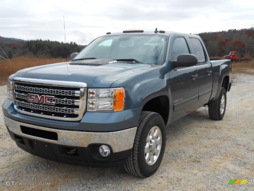 2013 Sierra 2500HD SLE Crew Cab 4x4 - Stealth Gray Metallic / Ebony photo #1