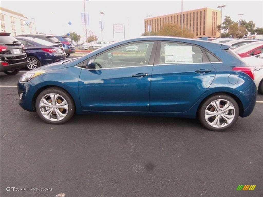 2013 Elantra GT - Windy Sea Blue / Beige photo #3