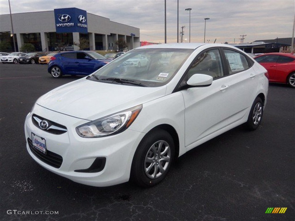 2013 Accent GLS 4 Door - Century White / Beige photo #1