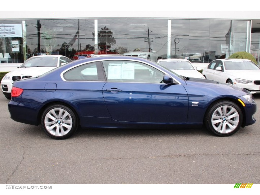 2013 3 Series 328i xDrive Coupe - Deep Sea Blue Metallic / Everest Grey/Black photo #2