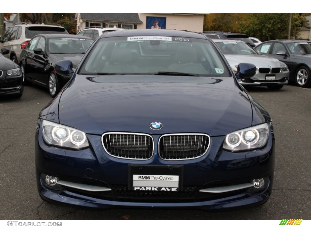 2013 3 Series 328i xDrive Coupe - Deep Sea Blue Metallic / Everest Grey/Black photo #8