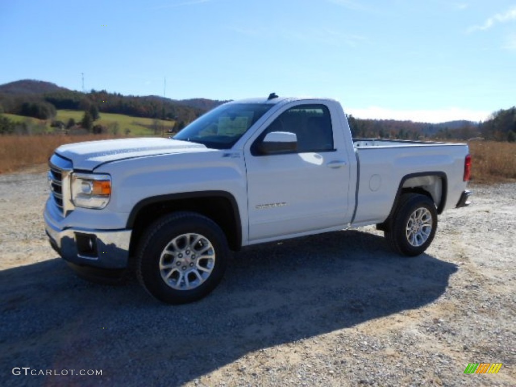 2014 Sierra 1500 SLE Regular Cab 4x4 - Summit White / Jet Black photo #1