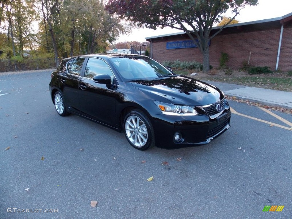 2012 CT 200h Hybrid Premium - Obsidian Black / Caramel Nuluxe photo #1