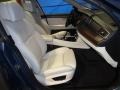 2011 BMW 5 Series Ivory White/Black Interior Front Seat Photo