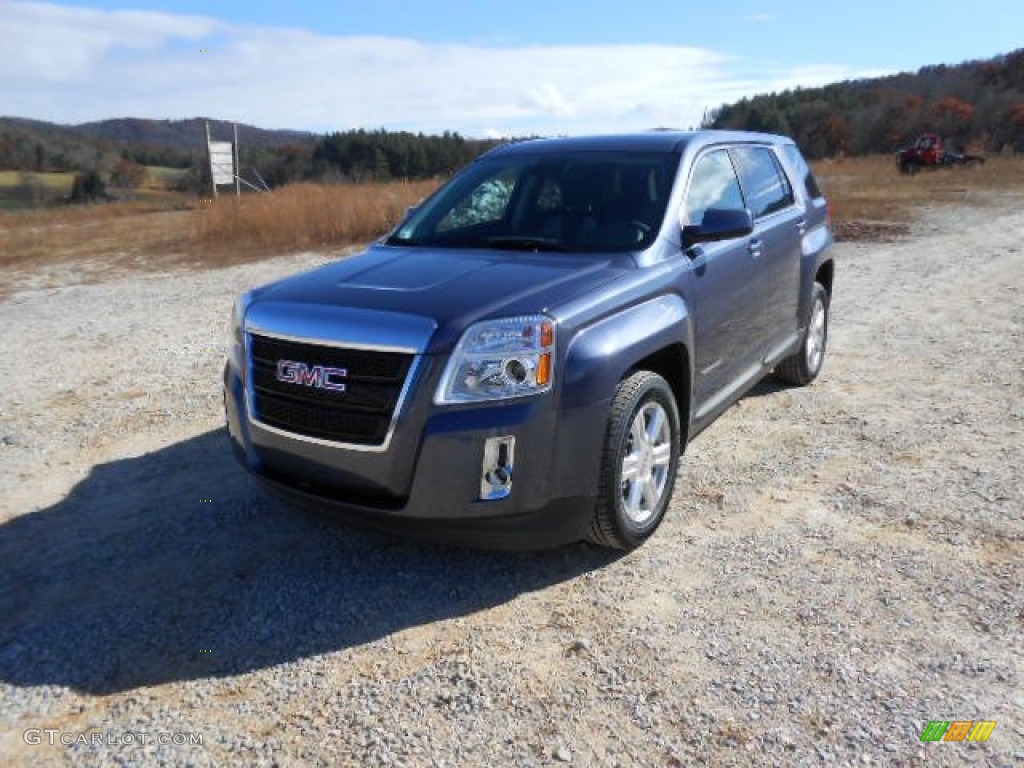 2014 Terrain SLE AWD - Atlantis Blue Metallic / Light Titanium photo #1