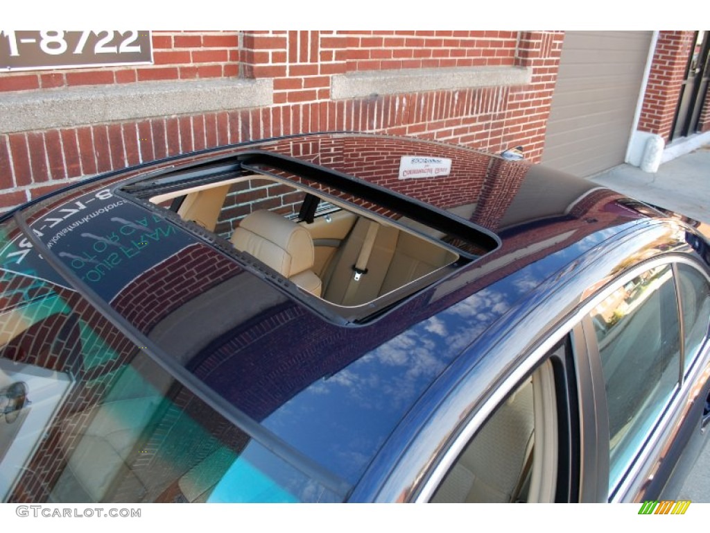 2003 7 Series 745i Sedan - Orient Blue Metallic / Dark Beige/Beige III photo #7