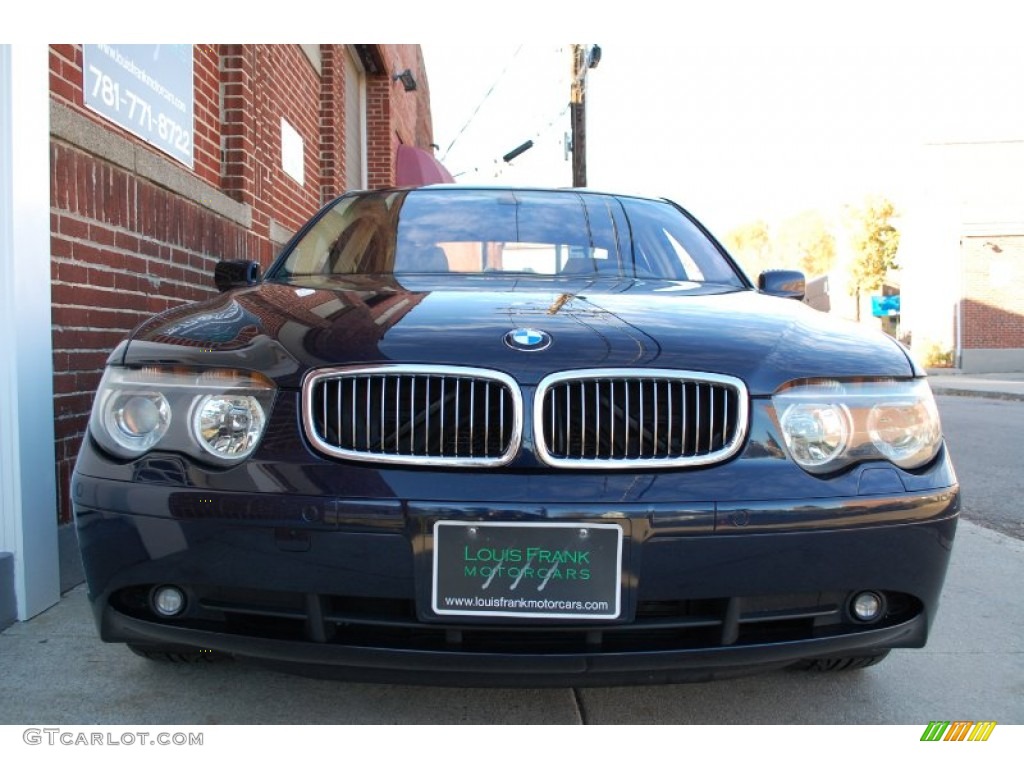 2003 7 Series 745i Sedan - Orient Blue Metallic / Dark Beige/Beige III photo #19