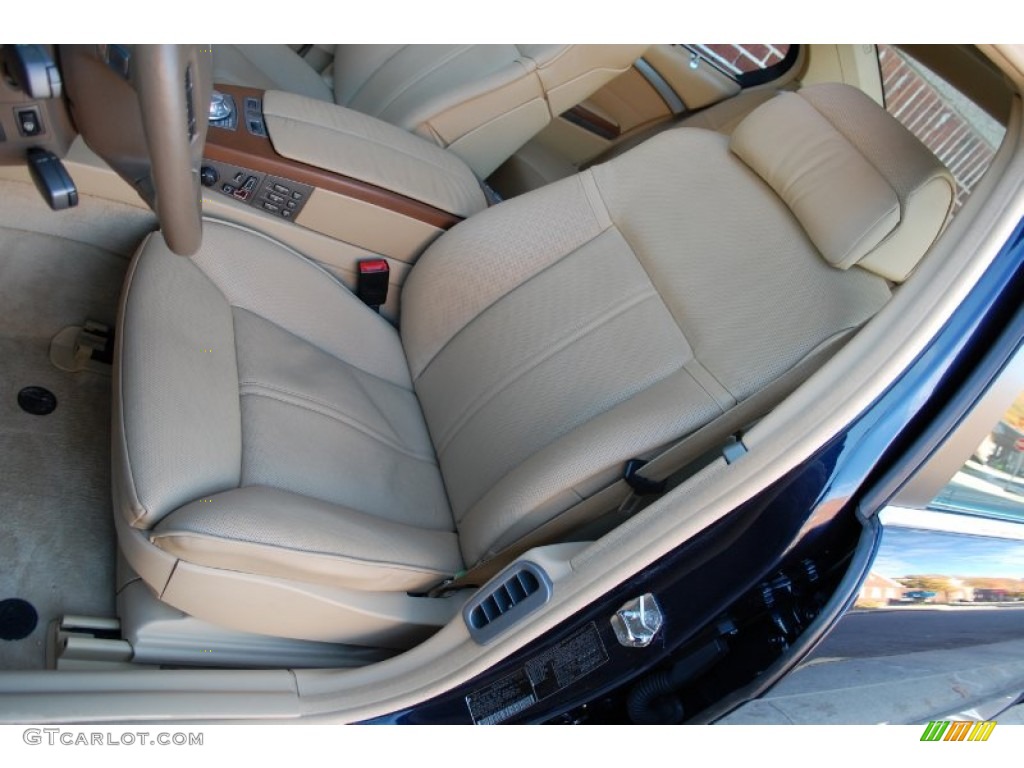 2003 7 Series 745i Sedan - Orient Blue Metallic / Dark Beige/Beige III photo #39
