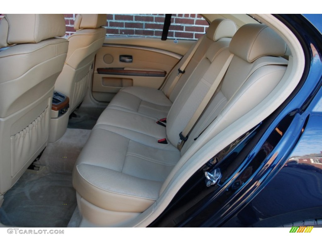 2003 7 Series 745i Sedan - Orient Blue Metallic / Dark Beige/Beige III photo #72