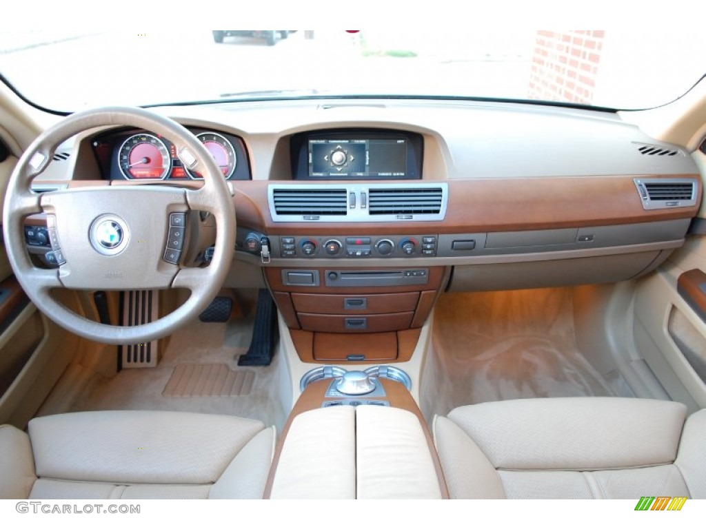 2003 7 Series 745i Sedan - Orient Blue Metallic / Dark Beige/Beige III photo #87