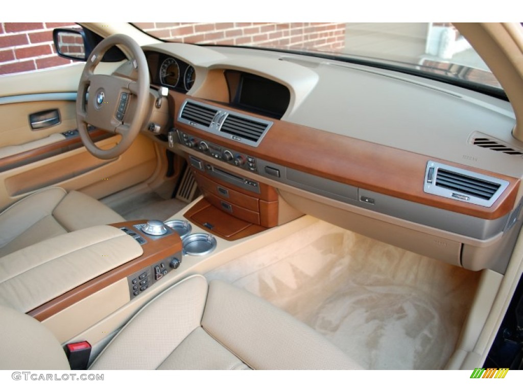 2003 7 Series 745i Sedan - Orient Blue Metallic / Dark Beige/Beige III photo #113