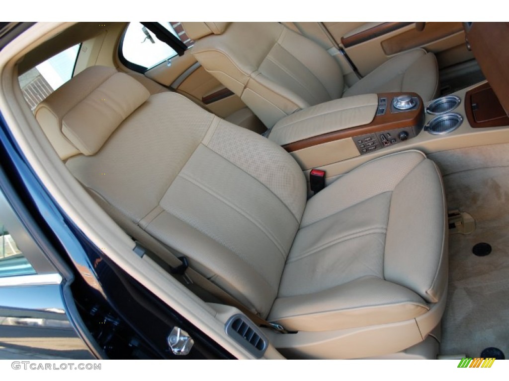 2003 7 Series 745i Sedan - Orient Blue Metallic / Dark Beige/Beige III photo #115