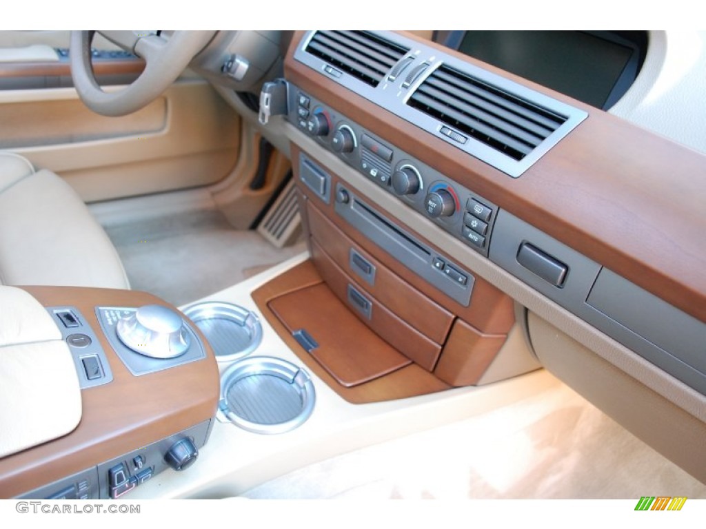 2003 7 Series 745i Sedan - Orient Blue Metallic / Dark Beige/Beige III photo #117