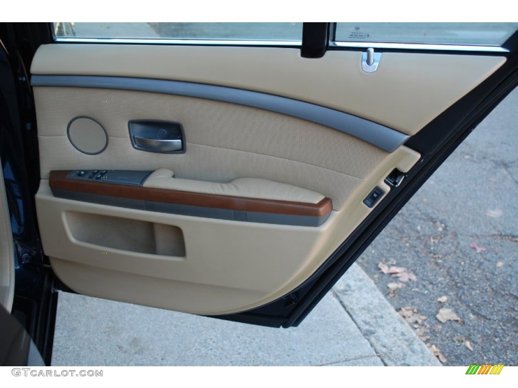 2003 7 Series 745i Sedan - Orient Blue Metallic / Dark Beige/Beige III photo #122