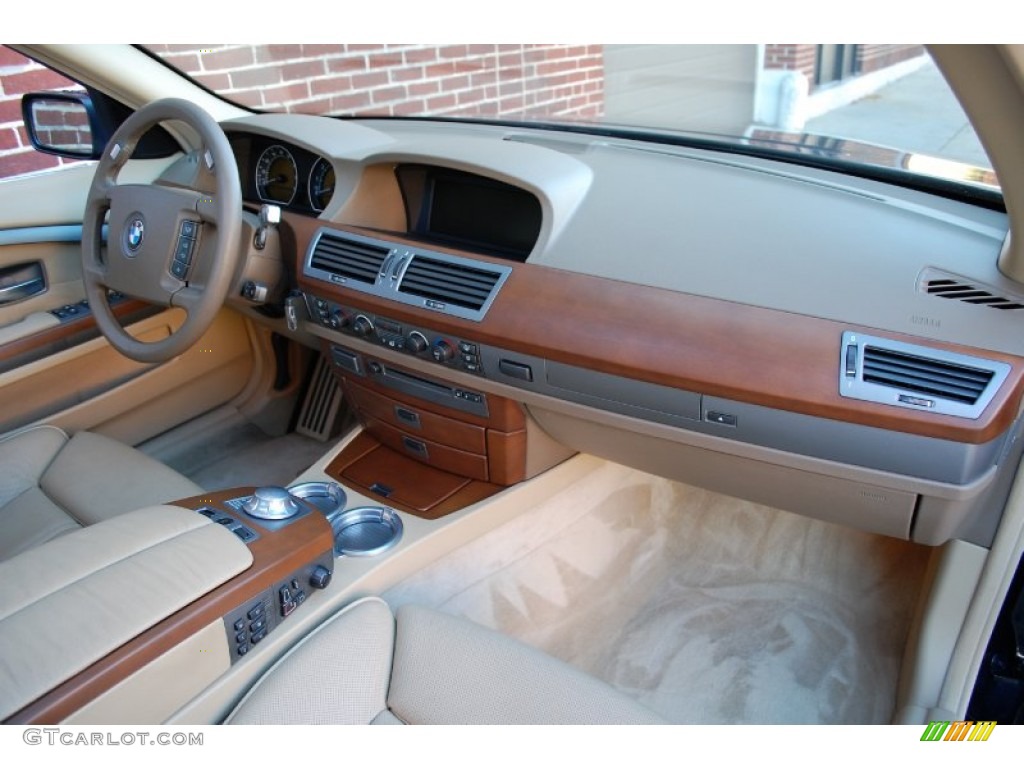 2003 7 Series 745i Sedan - Orient Blue Metallic / Dark Beige/Beige III photo #126