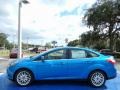 2014 Blue Candy Ford Focus Titanium Sedan  photo #2