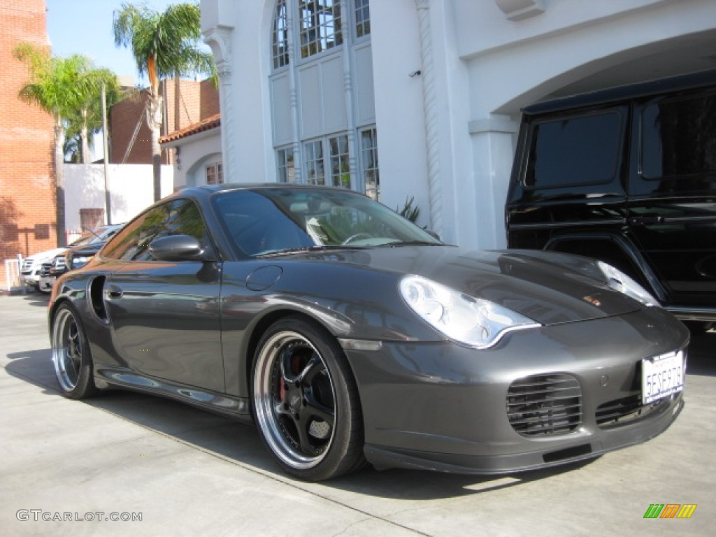 2002 911 Turbo Coupe - Slate Grey Metallic / Graphite Grey photo #1
