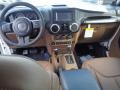 2014 Jeep Wrangler Unlimited Black/Dark Saddle Interior Dashboard Photo