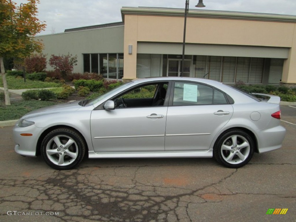 2005 MAZDA6 i Sport Hatchback - Glacier Silver Metallic / Black photo #3